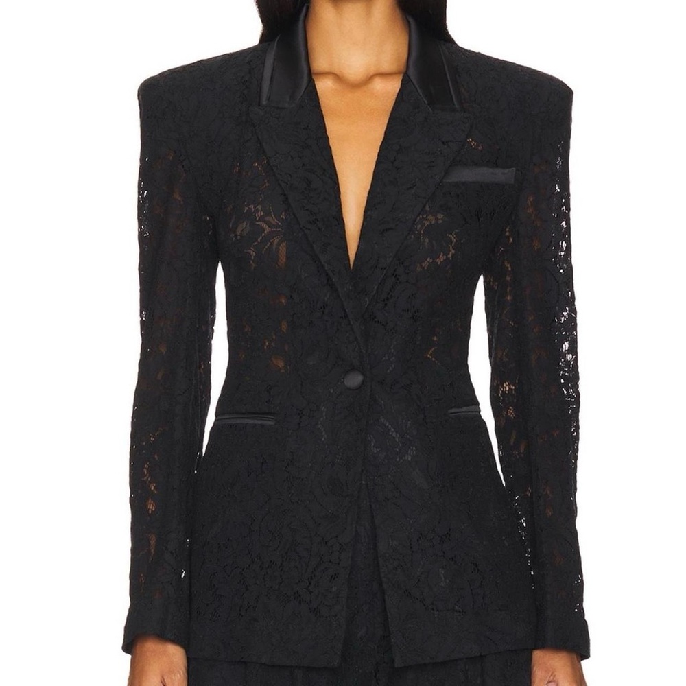 Ronny Kobo Harlyn Lace Blazer Jacket • Black • NWT